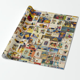 Vintage-Halloween-Ephemera Geschenkpapier