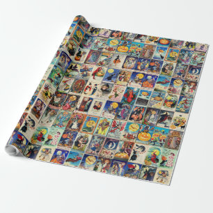Vintage-Halloween-Ephemera Geschenkpapier
