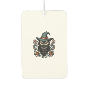 Vintage-Halloween-Eule-Hexenhut-Vektordesign_1 Autolufterfrischer