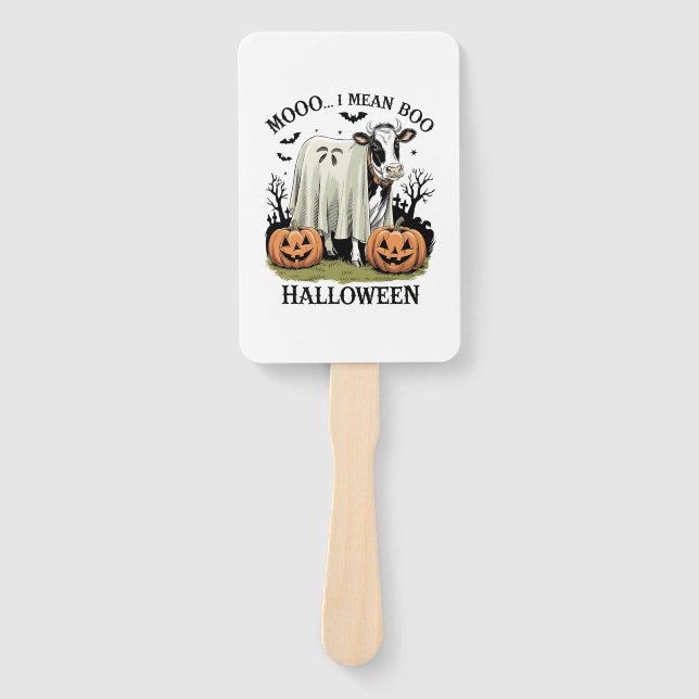 Vintage Halloween Farm Cow Fächer (Vorderseite)