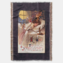 Vintage Halloween-Feen und Schlafmädchen Decke