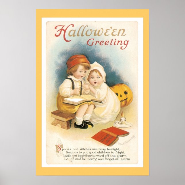 Vintage Halloween Fine Print Poster (Vorne)