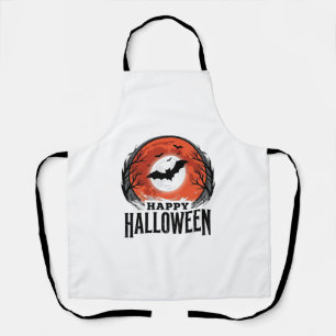 Vintage-Halloween-Fledermaus-Mond-Gravur-Design_1 Schürze