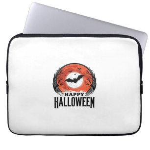 Vintage-Halloween-Fledermaus-Mond-Gravurdesign_1 Laptopschutzhülle