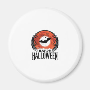 Vintage-Halloween-Fledermaus-Mond-Gravurdesign_1 Magnet