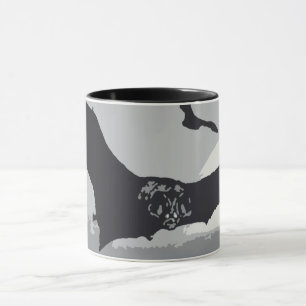 Vintage Halloween fliegende schwarze Fledermäuse Tasse