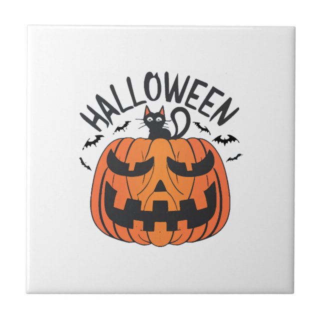Vintage Halloween  Fliese (Vorderseite)