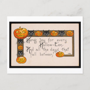 Vintage Halloween-Freuden-Postkarte Postkarte