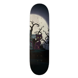 Vintage Halloween-Friedhof-Katzenart Skateboard
