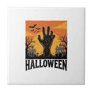 Vintage-Halloween-Friedhofs-Zombie-Hand-Shirt-Desi Fliese