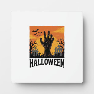Vintage-Halloween-Friedhofs-Zombie-Hand-Shirt-Desi Fotoplatte