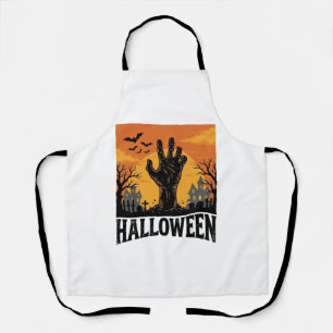 Vintage-Halloween-Friedhofs-Zombie-Hand-Shirt-Desi Schürze