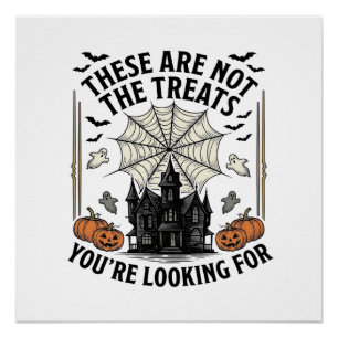 Vintage-Halloween-Geist-Behandlung-Shirt-Design_1 Poster