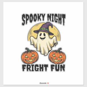 Vintage-Halloween-Geist Gruselige Kürbis-Shirt_1 Aufkleber