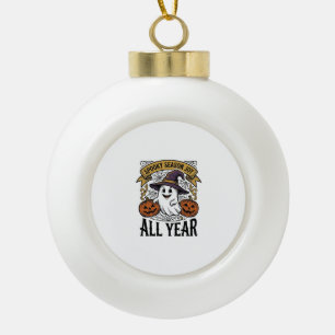 Vintage-Halloween-Geist Gruselige Saison Freud Shi Keramik Kugel-Ornament