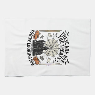 Vintage-Halloween-Geist-Treats-Shirt-Design_1 Geschirrtuch