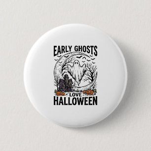 Vintage-Halloween-Geist-verlassener-Mond-Stich-Kun Button