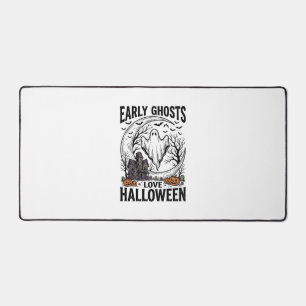 Vintage-Halloween-Geist-verlassener-Mond-Stich-Kun Schreibtischunterlage