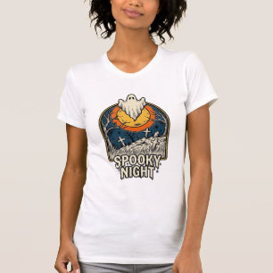 Vintage-Halloween-Geister-Friedhof-Gravur-Shirt_ T-Shirt