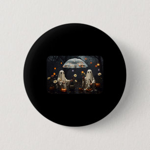 Vintage Halloween-Geister im Wald Button