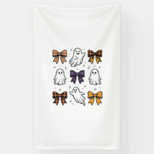 Vintage-Halloween-Geister und -Schleifen-Shirt-Des Banner
