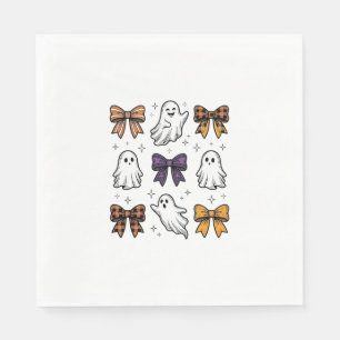 Vintage-Halloween-Geister und -Schleifen-Shirt-Des Serviette