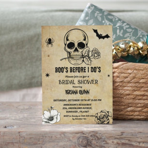 Vintage-Halloween-Geister vor der Hochzeit Brautpa Einladung