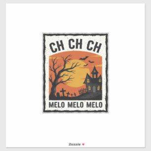 Vintage-Halloween-Gespensterbaum-Silhouette-Shirt  Aufkleber