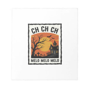 Vintage-Halloween-Gespensterbaum-Silhouette-Shirt  Notizblock