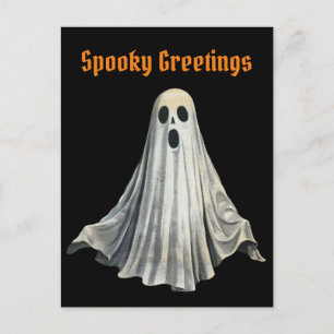 Vintage Halloween Ghost Spooky-Saison Postkarte