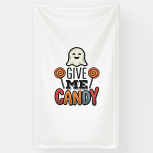Vintage-Halloween-Gib-mir-Süßigkeiten-Geister-Shir Banner