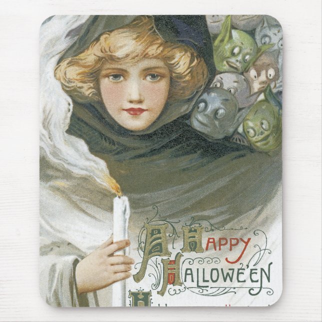 Vintage Halloween-Girl Mousepad (Vorne)