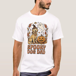 Vintage-Halloween-Grafik für Hunde-Väter T-Shirt