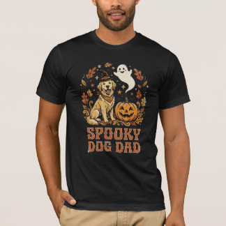 Vintage-Halloween-Grafik für Hunde-Väter T-Shirt