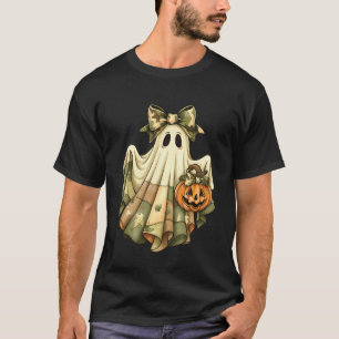 Vintage-Halloween-Grün-Camo-Patchwork-gruseliger-G T-Shirt