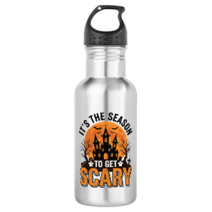Vintage Halloween Grusel-Saison Verlassenes Schlos Edelstahlflasche
