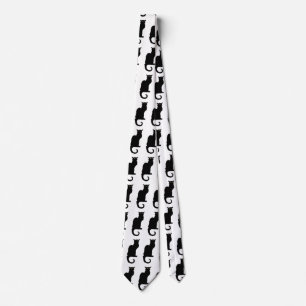 Vintage Halloween, Gruselige Art Nouveau Schwarze  Krawatte