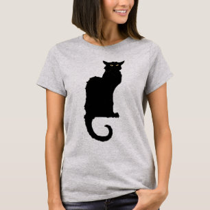 Vintage Halloween, Gruselige Art Nouveau Schwarze  T-Shirt
