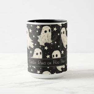 Vintage-Halloween Gruselige Geister & Sterne Custo Tasse
