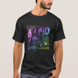 Vintage Halloween Gruseliger Geist Kürbis Katze  T-Shirt