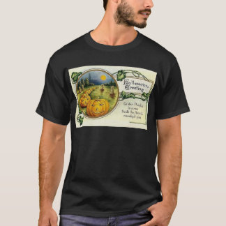 Vintage Halloween-Gruß-Karten-Klassiker-Plakate T-Shirt