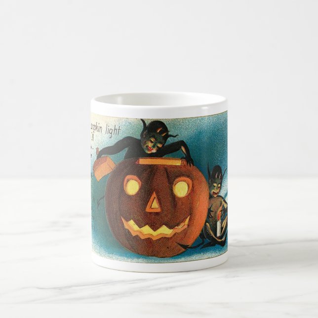 Vintage Halloween-Gruß-Karten-Klassiker-Plakate Tasse (Mittel)