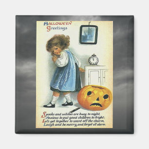 Vintage Halloween-Grüße Magnet