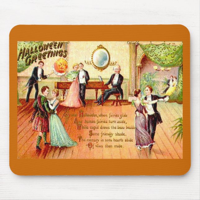 Vintage Halloween-Grüße Mousepad (Vorne)