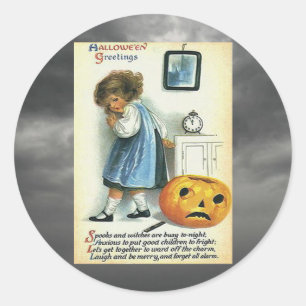 Vintage Halloween-Grüße Runder Aufkleber
