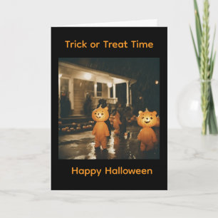 Vintage Halloween-Grußkarte Feiertagskarte