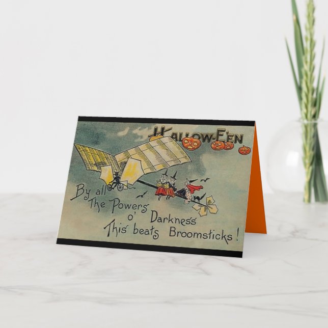 Vintage Halloween-Grußkarte Karte (Vorderseite)