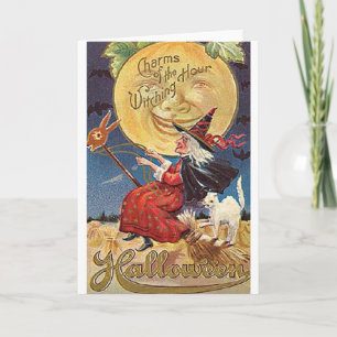 Vintage Halloween-Grußkarte Karte