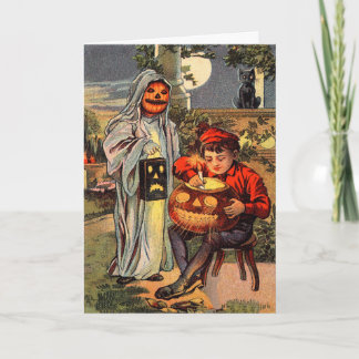 Vintage-Halloween-Grußkarte Karte