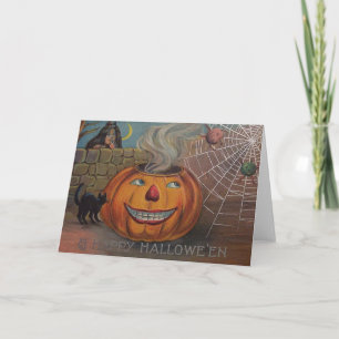 Vintage Halloween-Grußkarte Karte